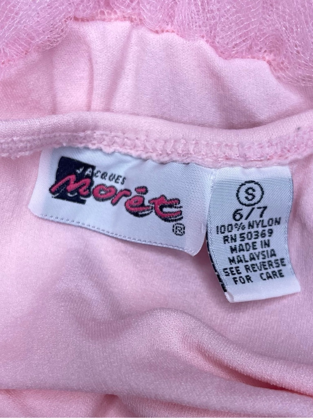 Jacques Moret Light Pink Ballet Tutu Leotard with Rose Embellishments - Picture 3 of 4